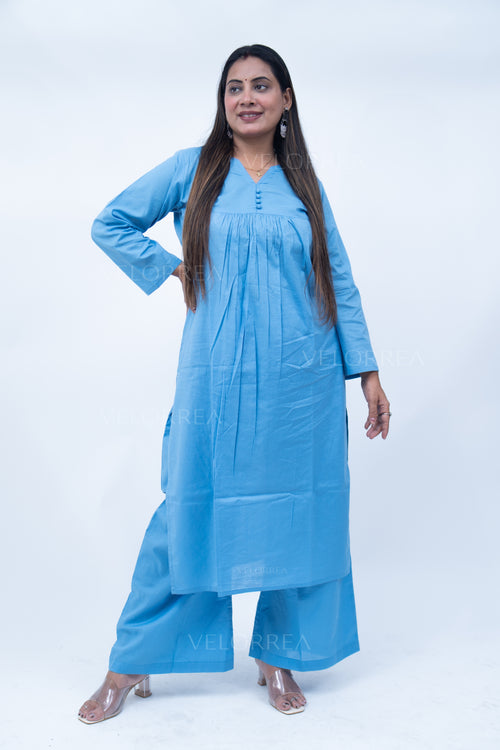 Velorrea Cotton Muse blue set