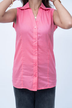 Velorrea Not So Basic peach shirt
