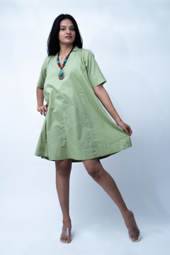 Velorrea Nia pista green dress