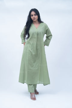 Velorrea Raaya V-neck pista green set