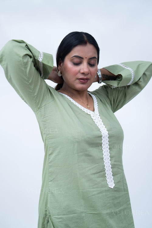 Velorrea Inaya pista green co-ord set