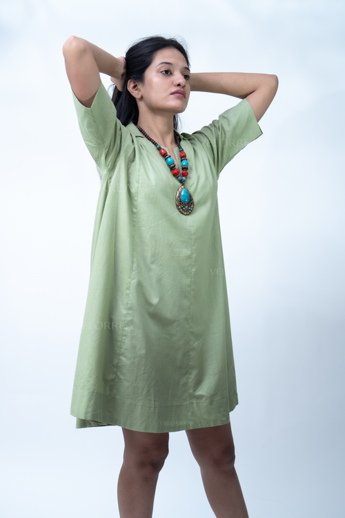 Velorrea Nia pista green dress
