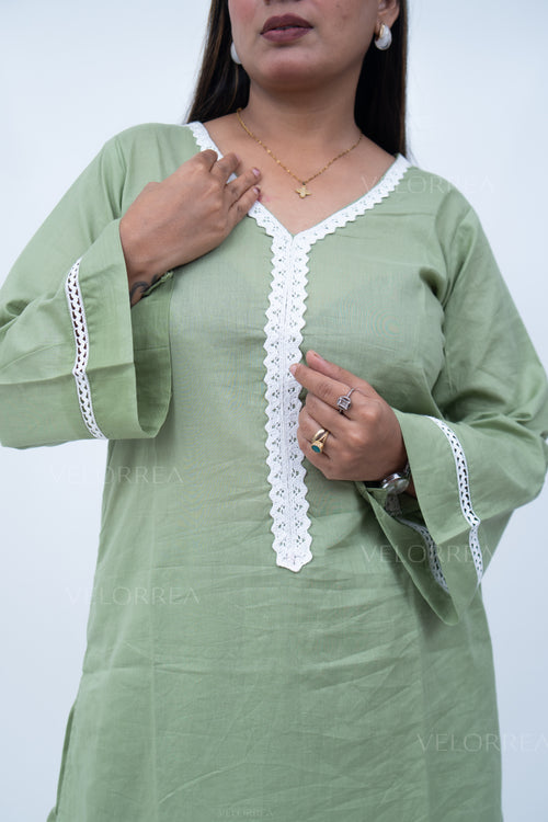 Velorrea Inaya pista green co-ord set