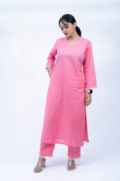 Velorrea Saira V-neck peach dress
