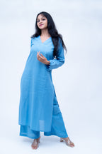 Velorrea Nysa V-neck blue set