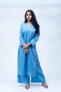 Velorrea Nysa V-neck blue set