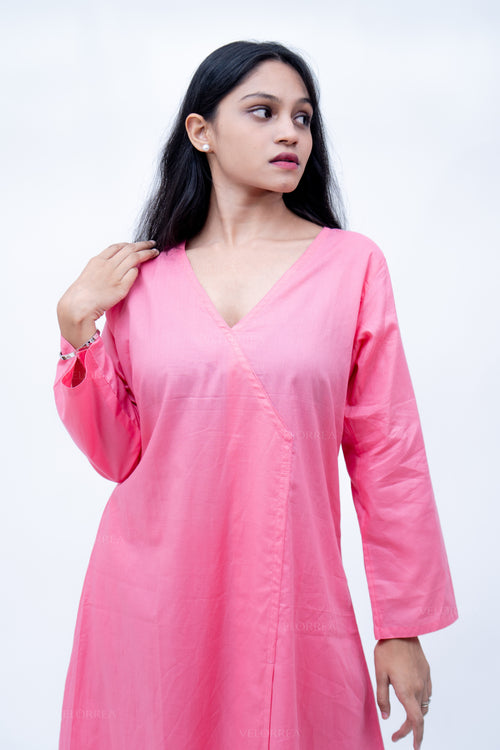 Velorrea Evara Angrakha peach set
