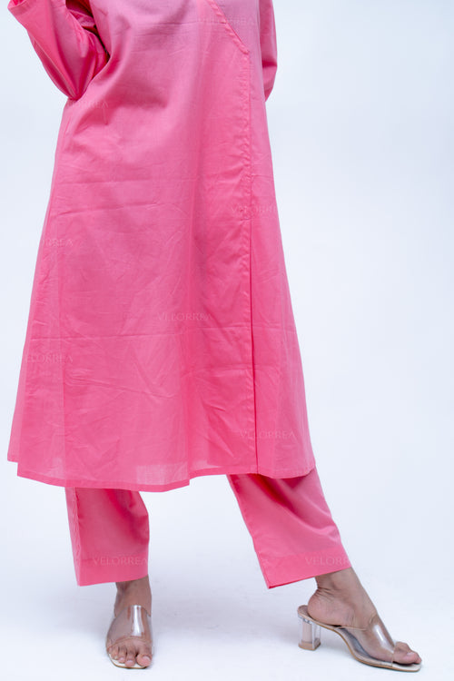 Velorrea Evara Angrakha peach set
