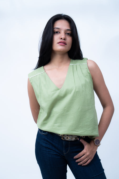 Velorrea Muse green top