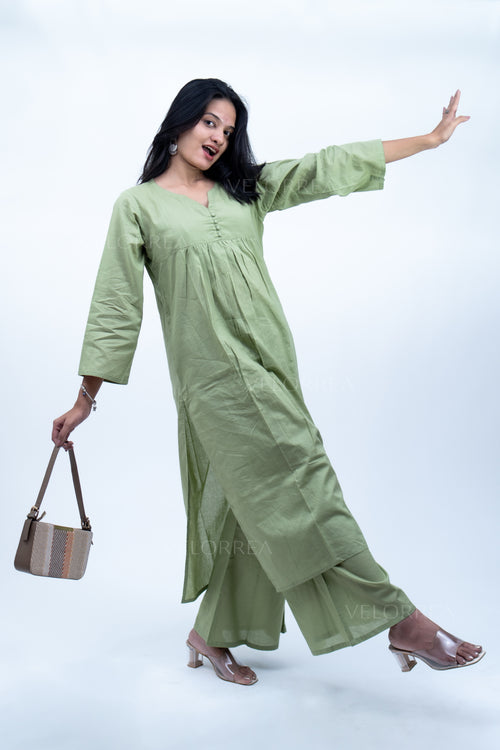 Velorrea Niraya pista green co-ord set